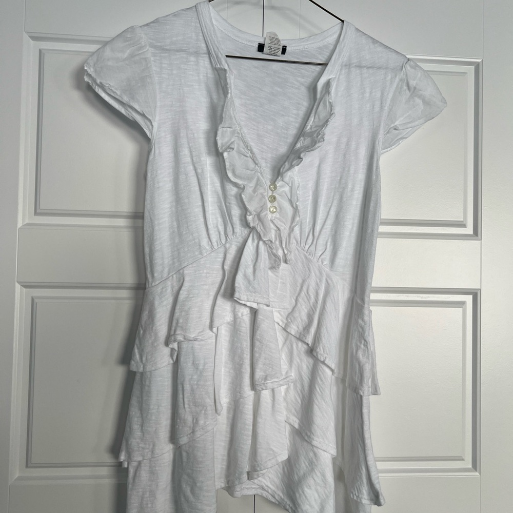 Ruffled Layered cotton tunic Top